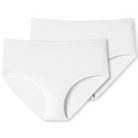 Schiesser 2-Pack midi trusse, hvid - 174384 - 100 - White