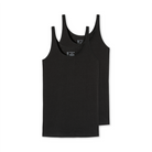 Schiesser 2-Pack top, sort - 174389 - 000 - Black
