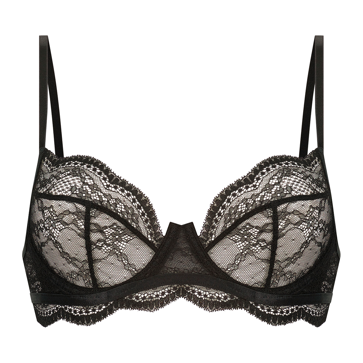 Hunkemöller Isabelle BH med bøjle, sort - 184821 - CAVIAR - Caviar