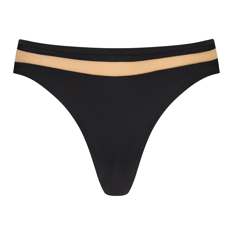 Hunkemöller Belize mesh bikinitrusse, sort - 200878 - BLACK - Black