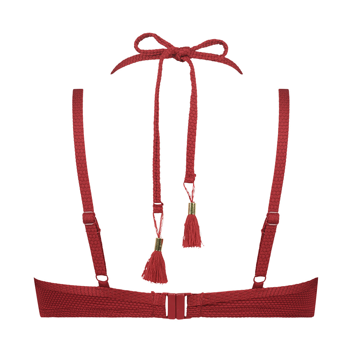 Hunkemöller Scallop Rio bikini top med bøjle, rød - 200922 - RHUBARB - Rhubarb