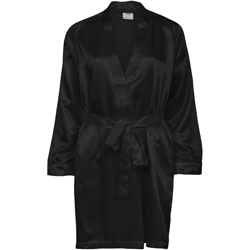 Lady Avenue Satin kimono, sort - 48-8012 - 02 - Black