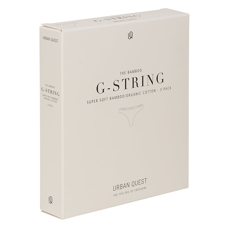 Urban Quest 3-Pack g-streng, hvid - UQ1150 - 1000 - White