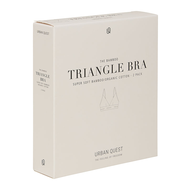 Urban Quest 2-Pack trekant BH, sort - 1140 - 9000 - Black