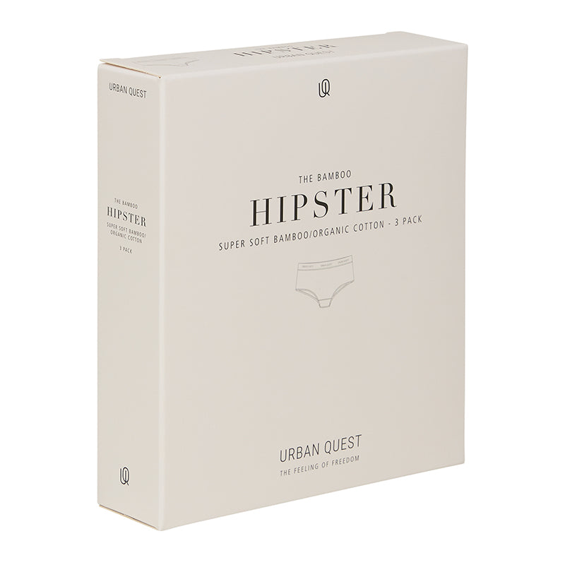 Urban Quest 3-Pack hipster trusse, sort - UQ1160 - 9000 - Black