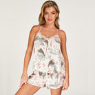 Hunkemöller Cami woven cheetah jungle top, multi - 202315 - SNOW WHITE - Snow White