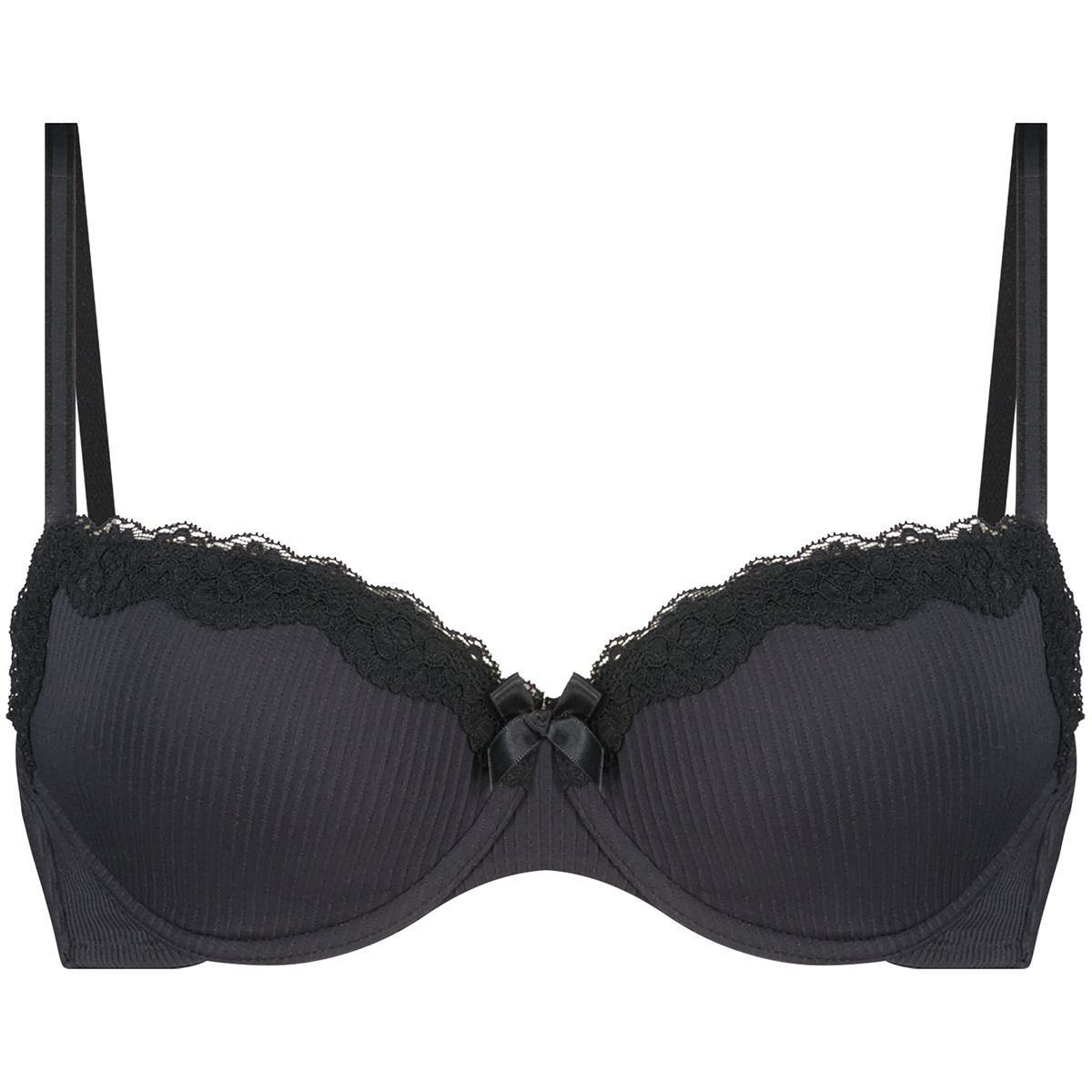 Hunkemöller Lola BH med bøjle, sort - 202696 - Caviar - Caviar