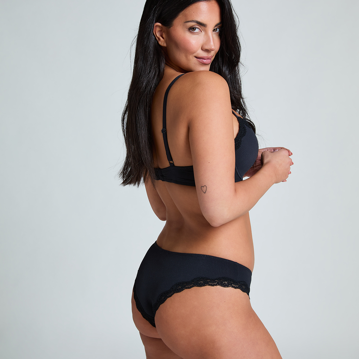 Hunkemöller Lola brazilian trusse, sort - 202697 - Caviar - Caviar