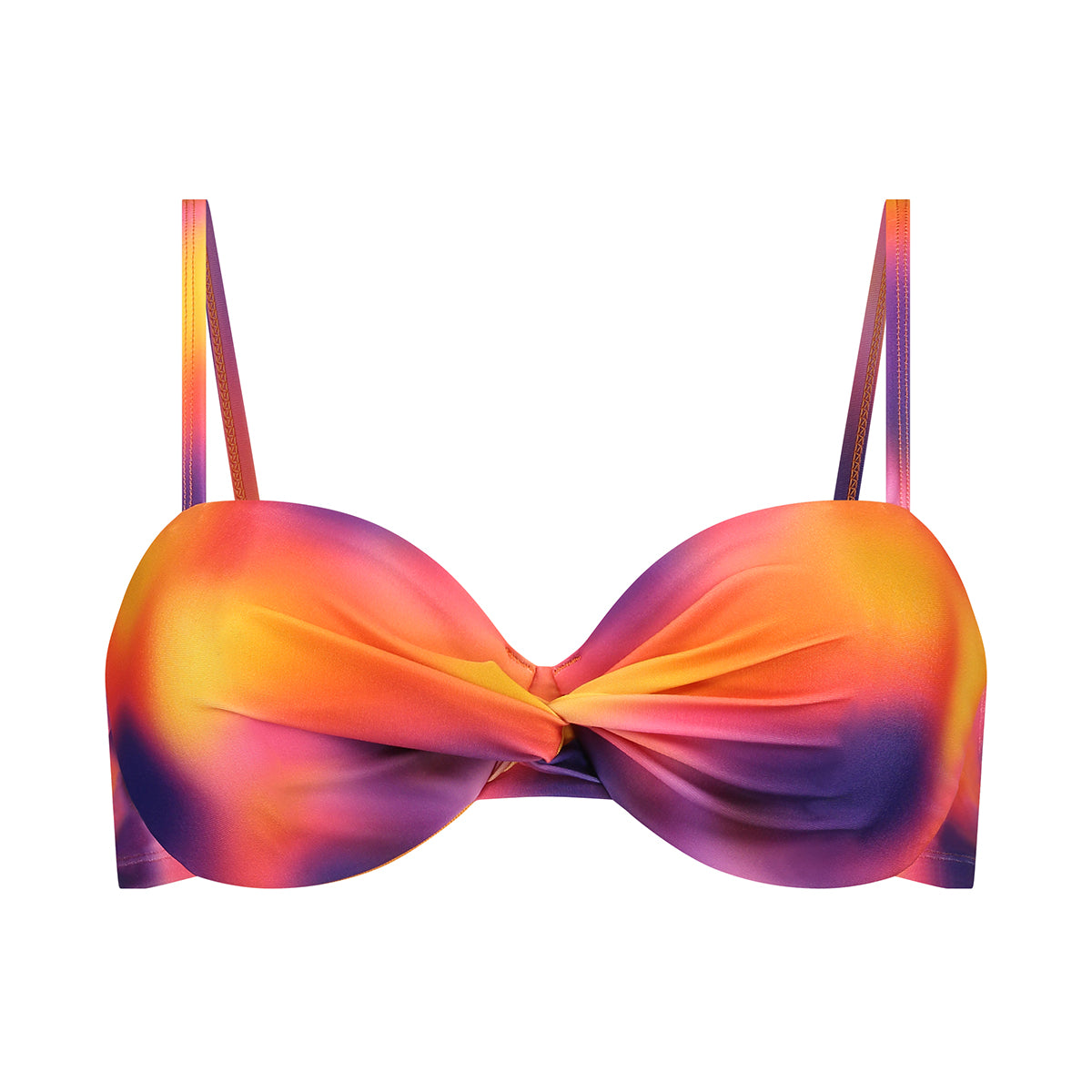 Hunkemöller Sunset Twist bikini top, multi - 204882 - PURPLE - Purple