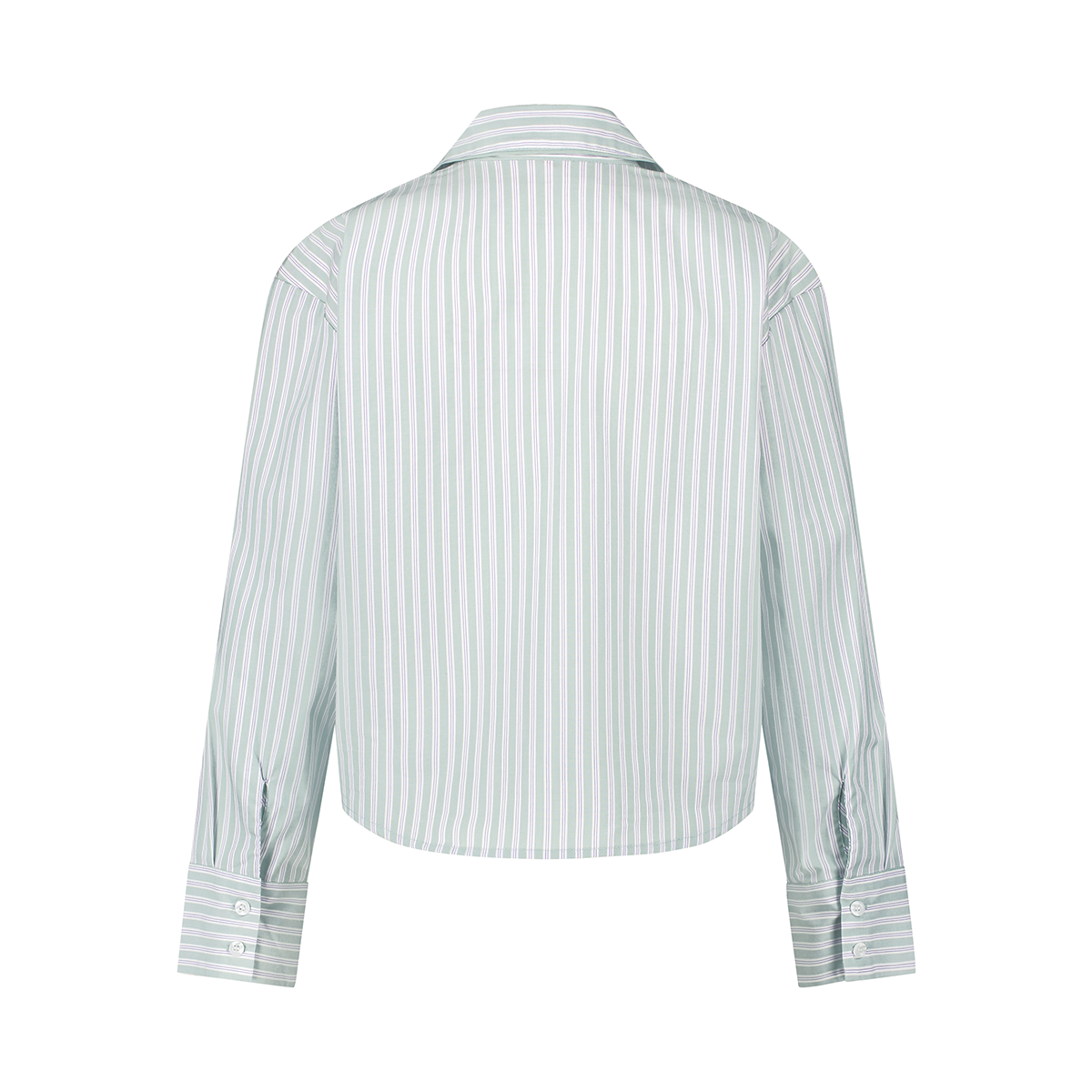 Hunkemöller Cotton Stripe natskjorte, grøn - 205132 - HARBOR GRAY - Harbor Gray