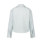 Hunkemöller Cotton Stripe natskjorte, grøn - 205132 - HARBOR GRAY - Harbor Gray