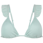 Hunkemöller Fiji Rib Triangle bikini top, multi - 205619 - EGGSHELL BLUE - Eggshell Blue