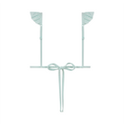 Hunkemöller Fiji Rib Triangle bikini top, multi - 205619 - EGGSHELL BLUE - Eggshell Blue
