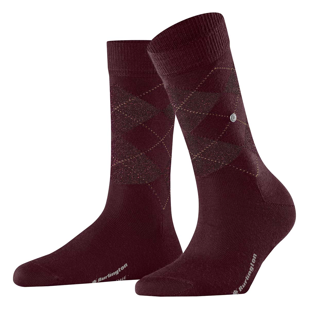 Burlington Marylebone Glitter strømper, rød - 22182 - 8435 - Claret