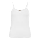 Lady Avenue Silk Jersey Camisole top, hvid - 23-10421 - 00 - Off White