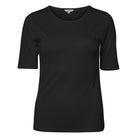 Lady Avenue Silk Jersey t-shirt, sort - 23-50405 - 02 - Black
