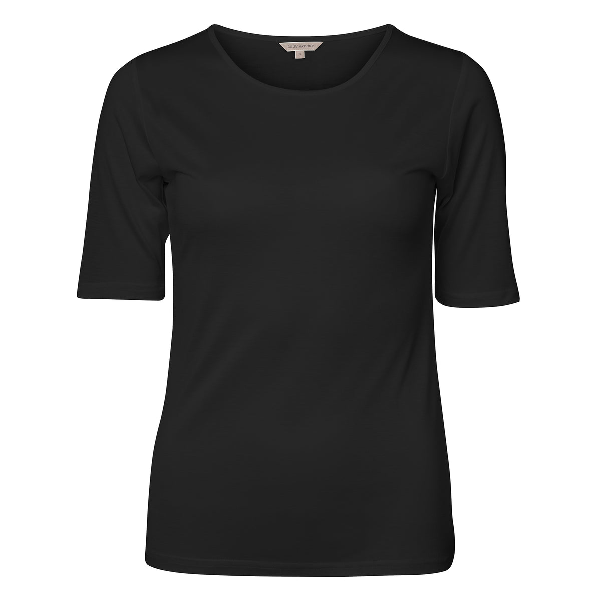 Lady Avenue Silk Jersey t-shirt, sort - 23-50405 - 02 - Black