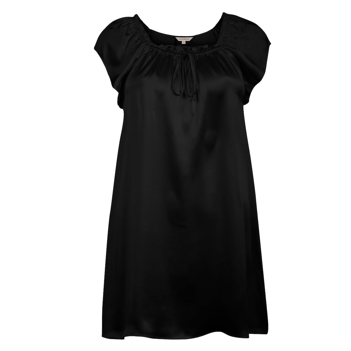 Lady Avenue Pure Silk natkjole, sort - 25-80119 - 02 - Black