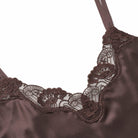 Lady Avenue Pure Silk natkjole, brun - 27-20803 - 190 - Coffee Bean