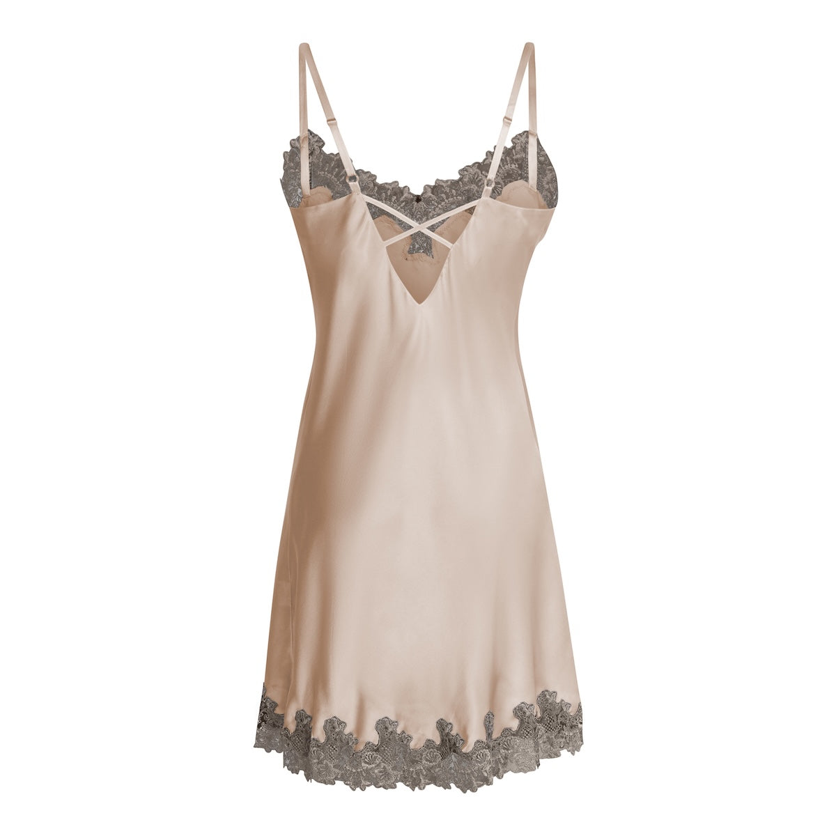 Lady Avenue Pure Silk Slip natkjole, creme - 29-20602 - 104 - Bailey