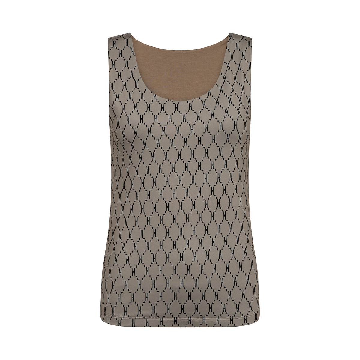 Hype The Detail Printed top, beige - 3-200-1 - 45 - Sand