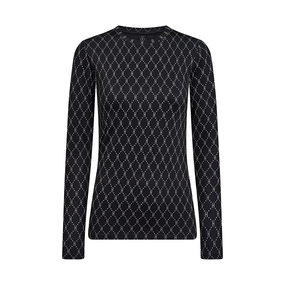 Hype The Detail Printed bluse, sort - 3-200-14 - 46 - Black