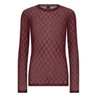Hype The Detail Mesh bluse, bordeaux - 3-300-14 - 12 - Bordeaux