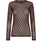 Hype The Detail Mesh bluse, brun - 3-300-14 - 89 - Brown