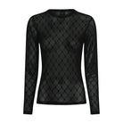 Hype The Detail Mesh bluse, sort - 3-300-14 - 9 - Black