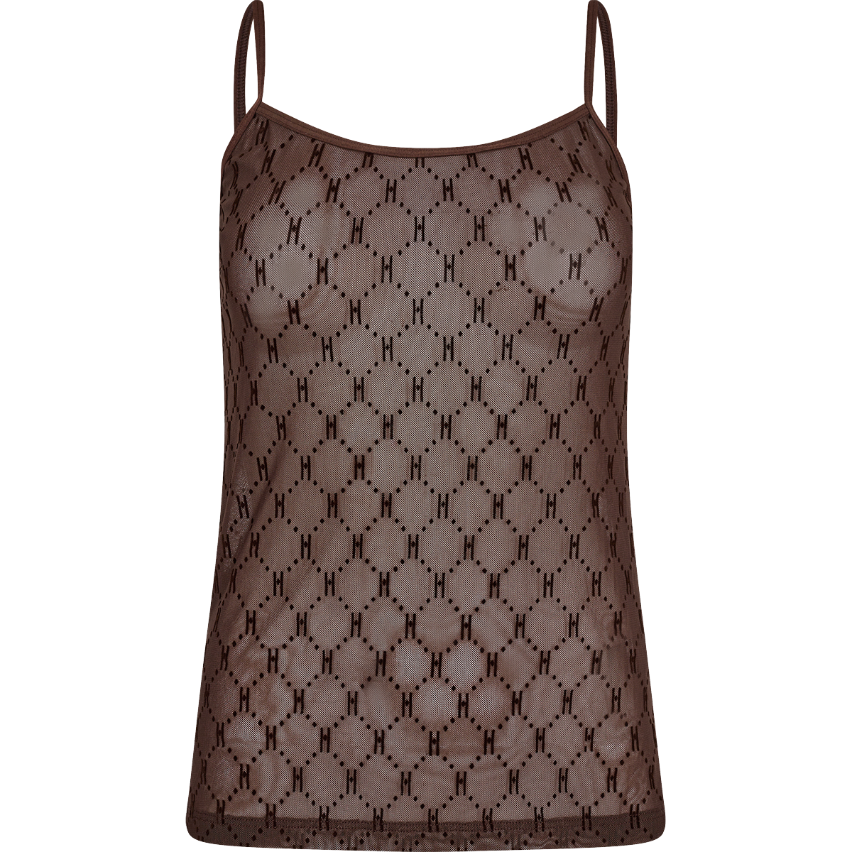 Hype The Detail Mesh top, brun - 300-19 - 89 - Brown