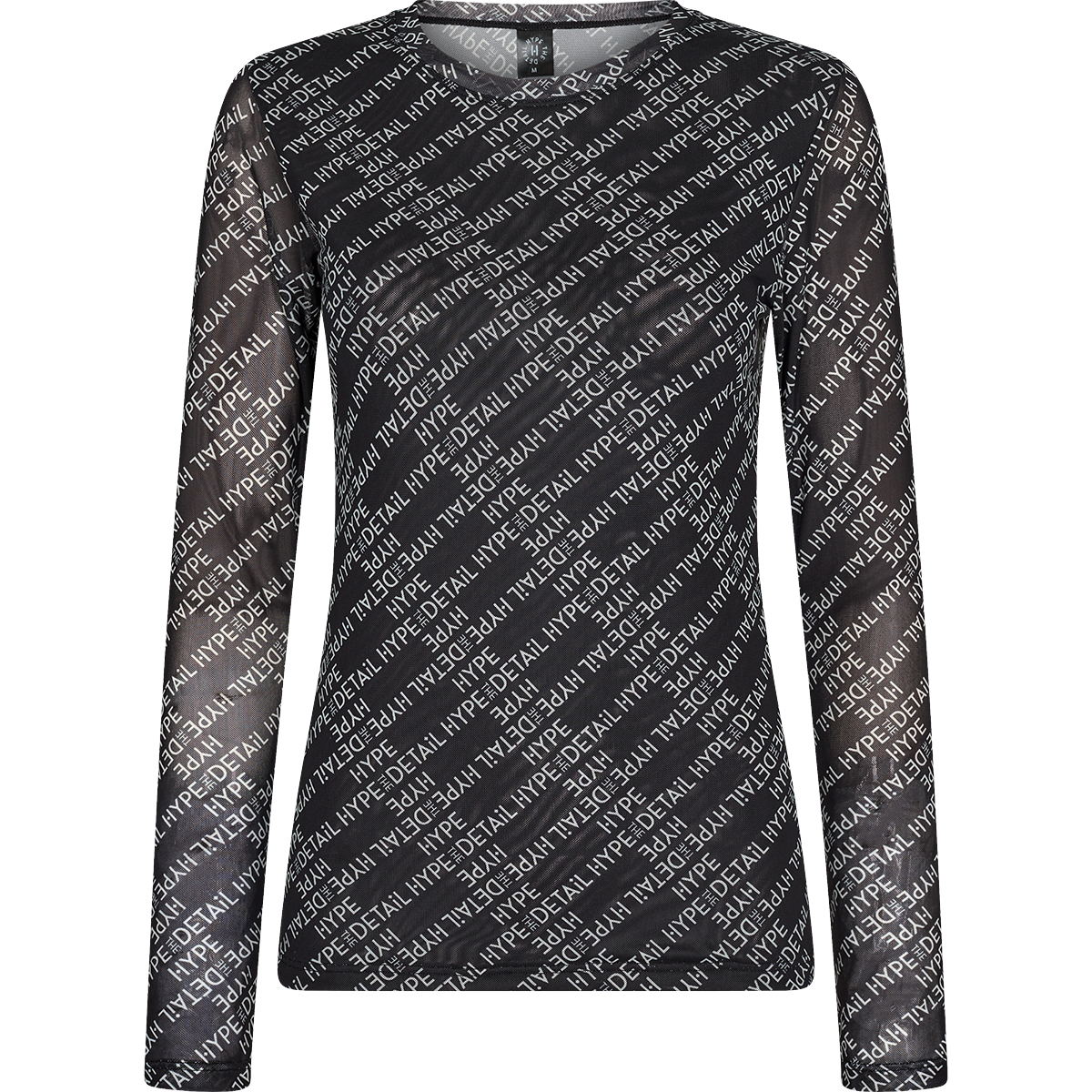 Hype The Detail Mesh bluse, sort - 320-1400 - 9 - Black