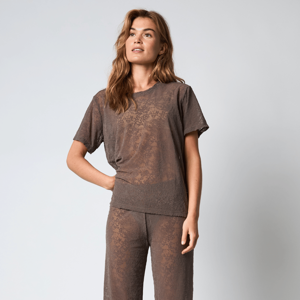 Hype The Detail t-shirt, brun - 3-852-25 - 02 - Brown