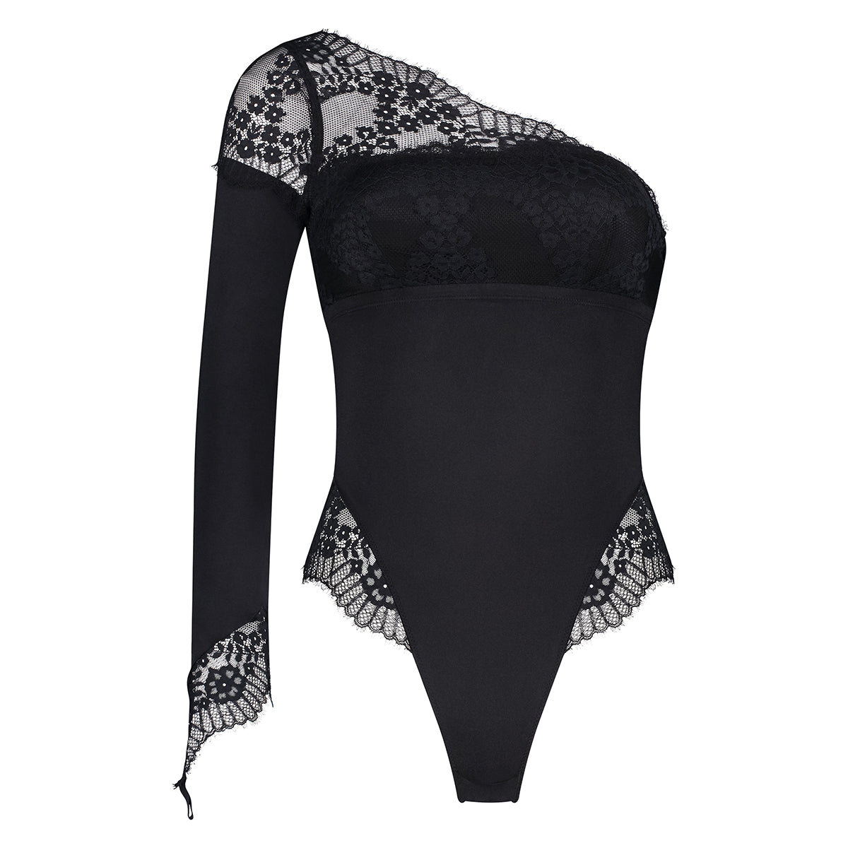 Hunkemöller Azalea bodystocking, sort - 300217 - Caviar - Caviar