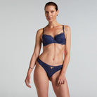 Hunkemöller Pearlene BH med bøjle, blå - 300328 - Blue Indigo - Blue Indigo