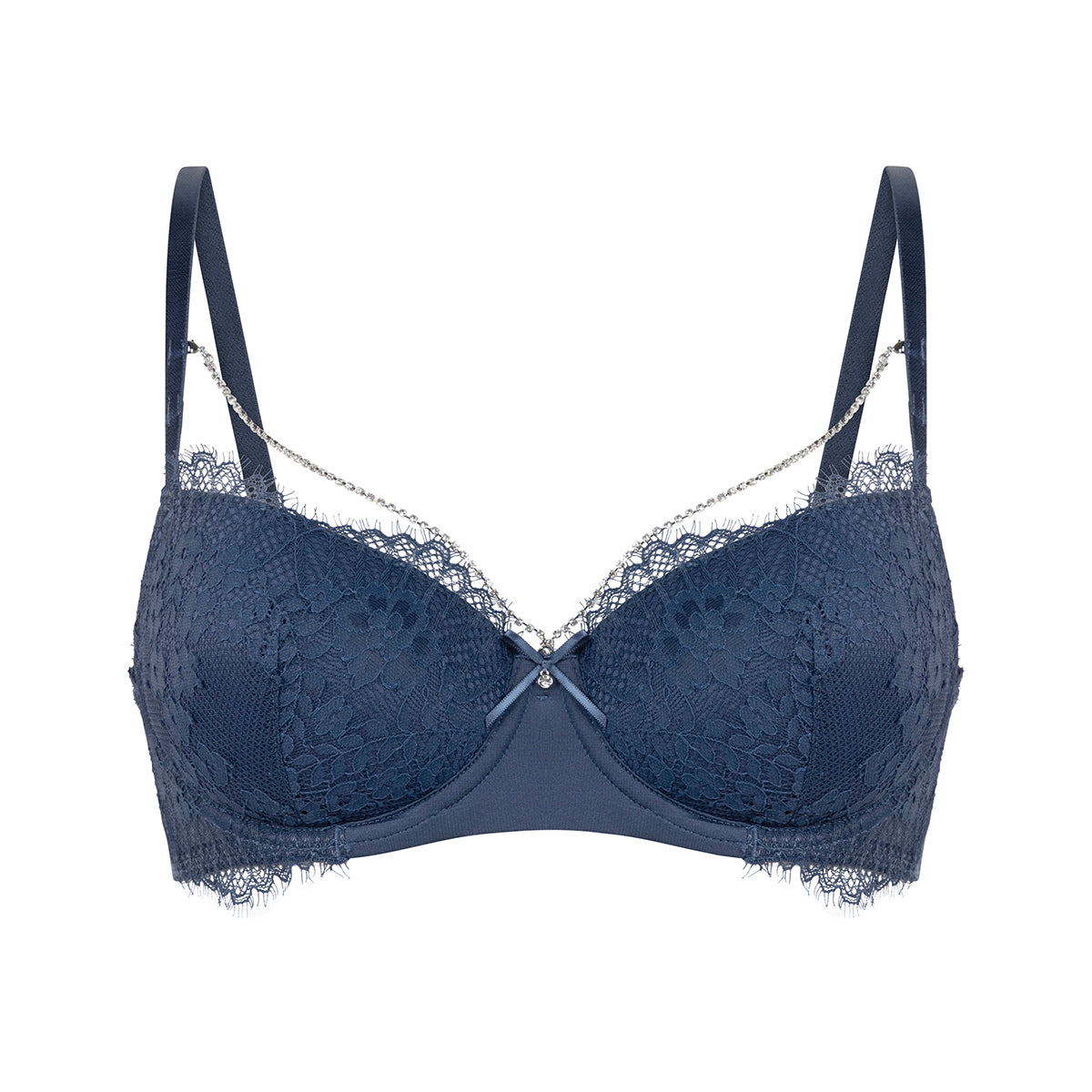 Hunkemöller Pearlene BH med bøjle, blå - 300328 - Blue Indigo - Blue Indigo