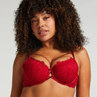 Hunkemöller Charlotta BH med bøjle, rød - 300363 - Chili Pepper - Chili Pepper