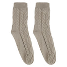 Hunkemöller Cable Sock strømper, beige - 300734 - Oatmeal - Oatmeal