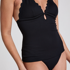 Hunkemöller Scallop Shaping tankinitop, sort - 301269 - Caviar - Caviar