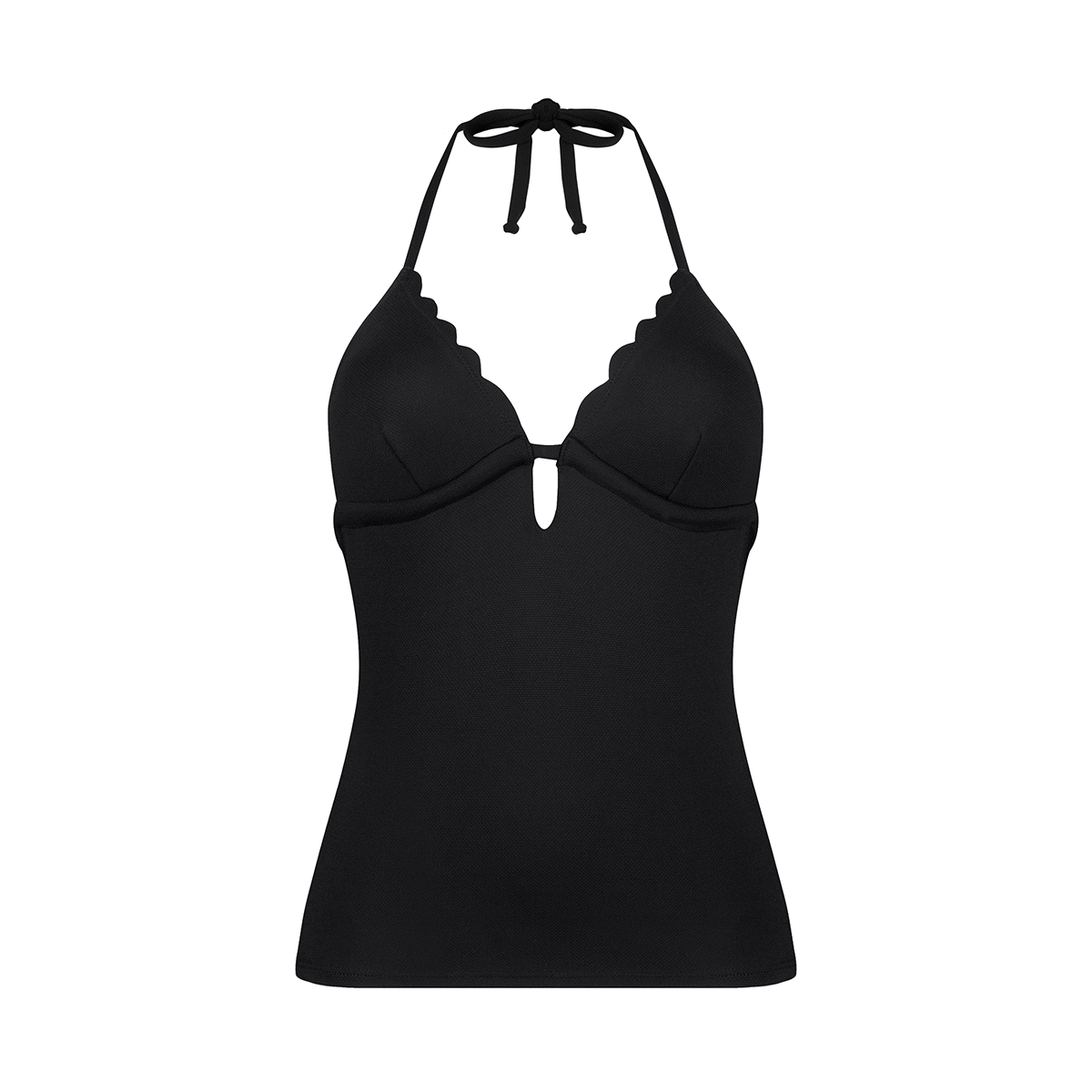 Hunkemöller Scallop Shaping tankinitop, sort - 301269 - Caviar - Caviar