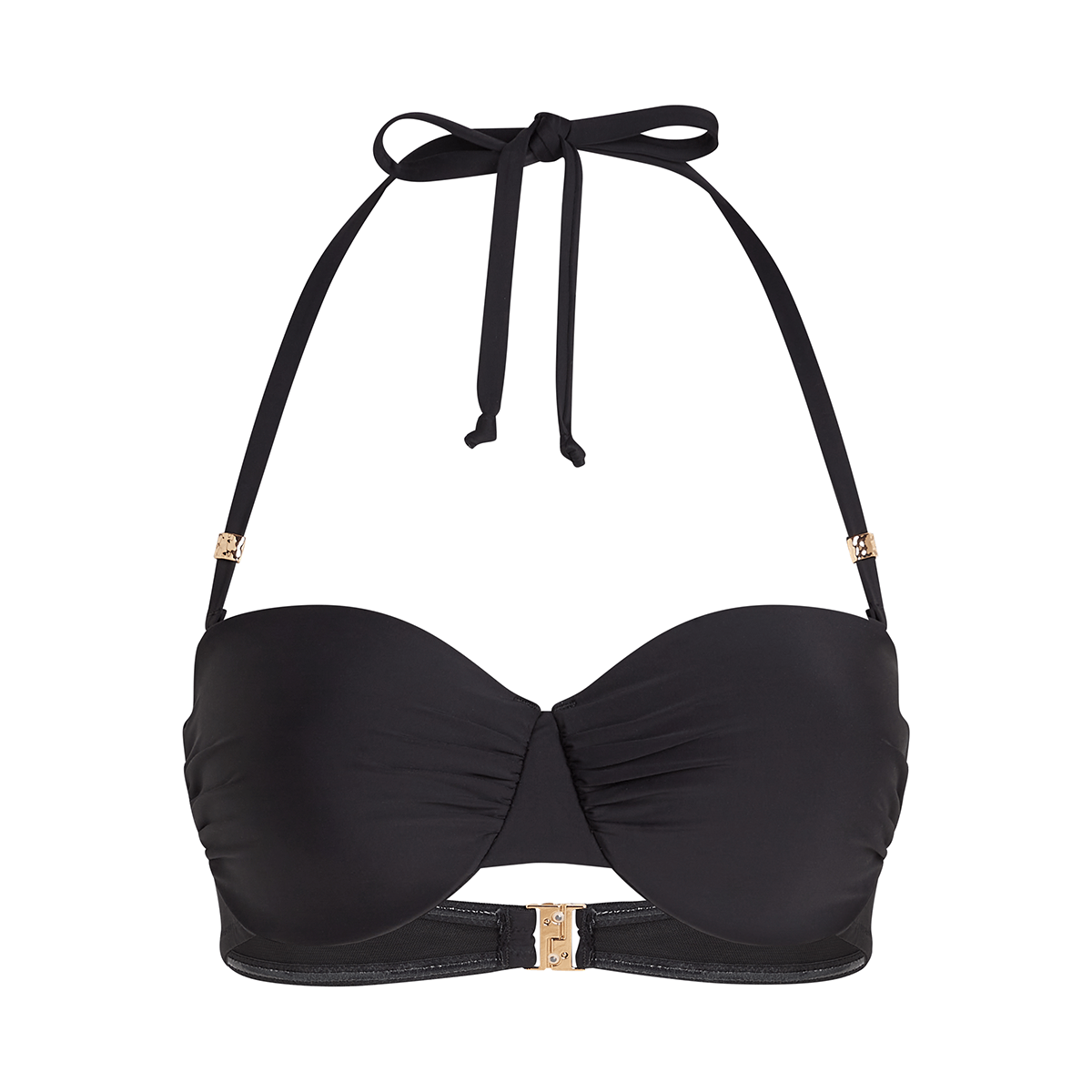 Hunkemöller Luna bikini top med bøjle, sort - 301361 - Caviar - Caviar