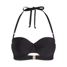 Hunkemöller Luna bikini top med bøjle, sort - 301361 - Caviar - Caviar