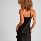 Hunkemöller Satin Lace natkjole, sort - 301657 - BLACK - Black