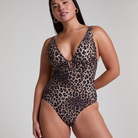 Hunkemöller Animalia badedragt uden bøjle, leopard - 301743 - Potting Soil - Potting Soil