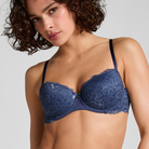 Hunkemöller Marine BH med bøjle, blå - 301942 - Blue Indigo - Blue Indigo