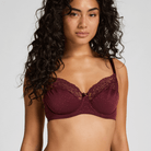 Hunkemöller Sophie BH med bøjle, bordeaux - 302347 - FIG - Fig