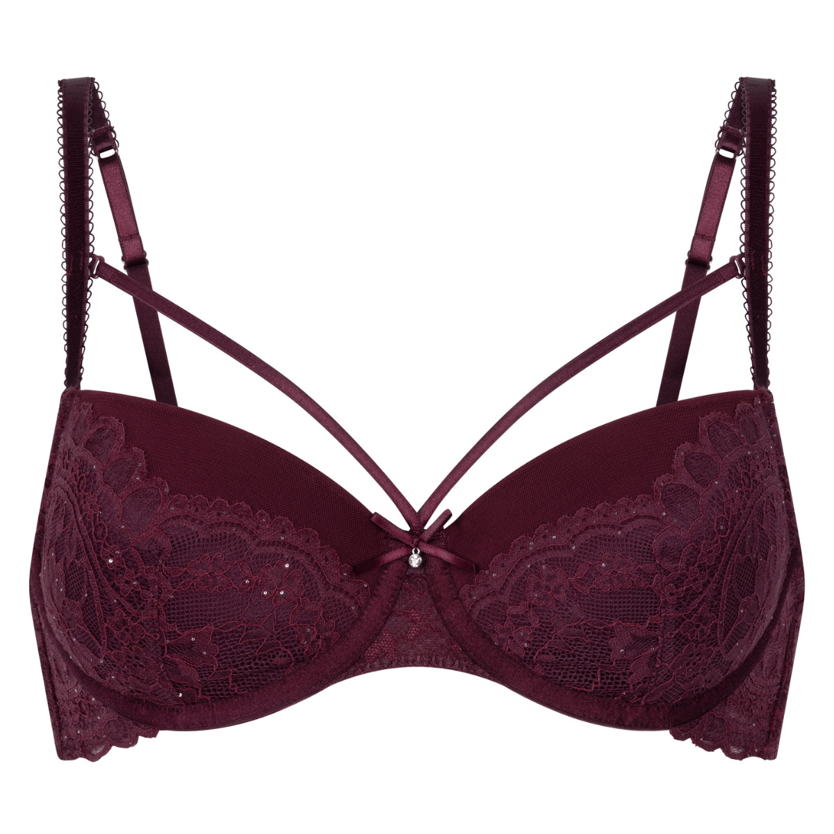 Hunkemöller Isadora BH med bøjle, rød - 302412 - ZINFANDEL - Zinfandel