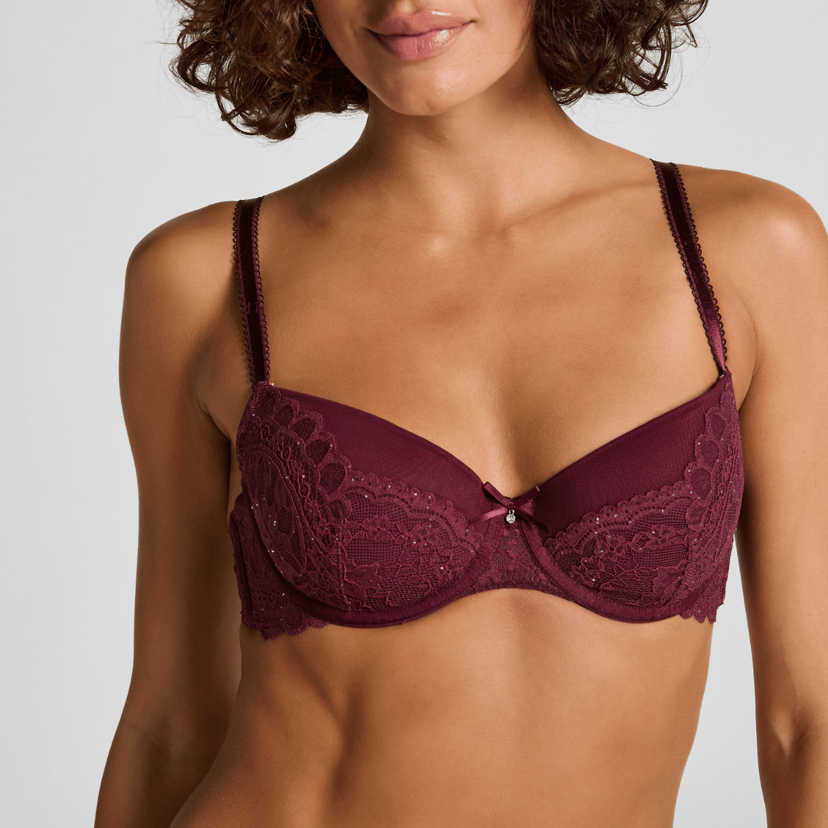 Hunkemöller Isadora BH med bøjle, rød - 302412 - ZINFANDEL - Zinfandel