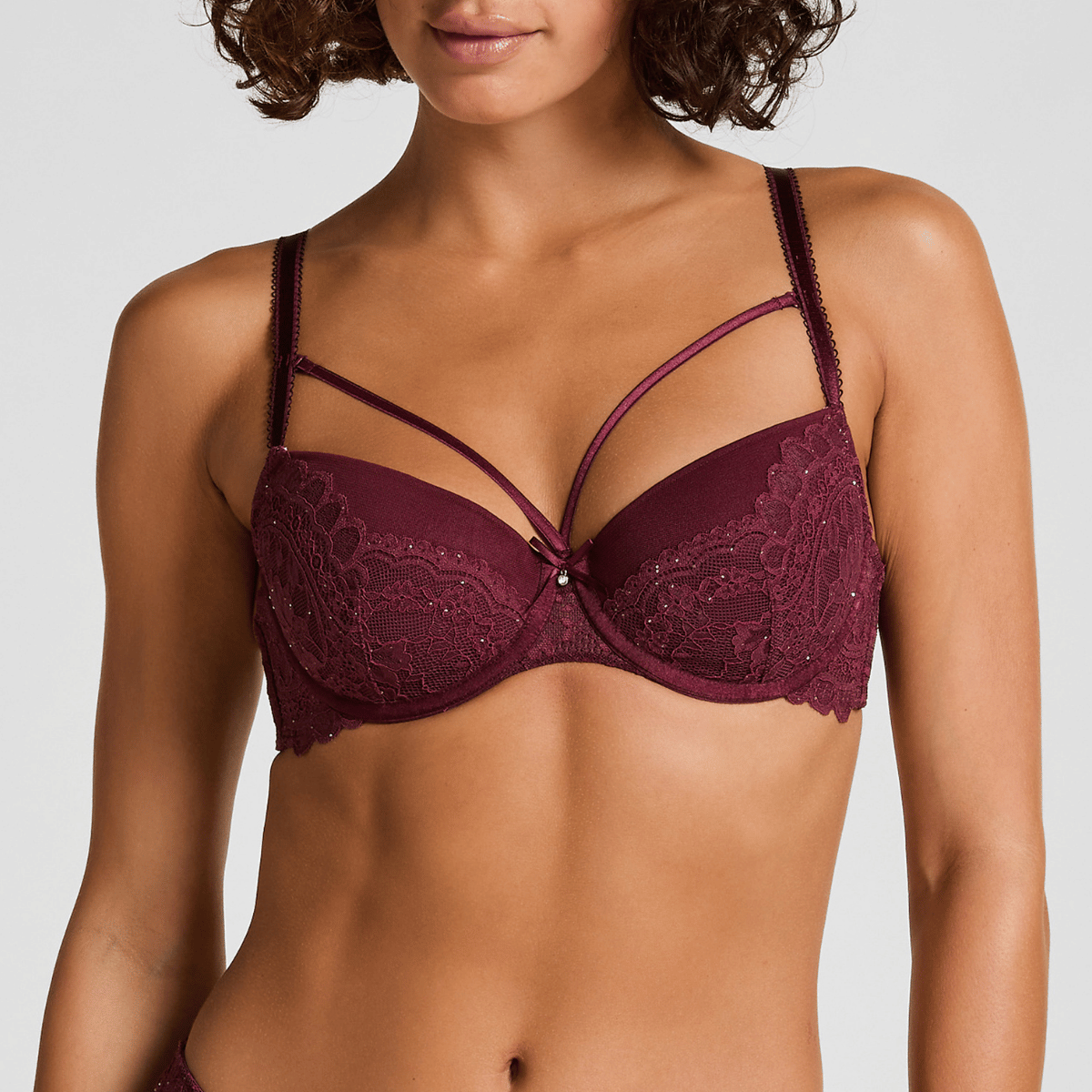 Hunkemöller Isadora BH med bøjle, rød - 302412 - ZINFANDEL - Zinfandel