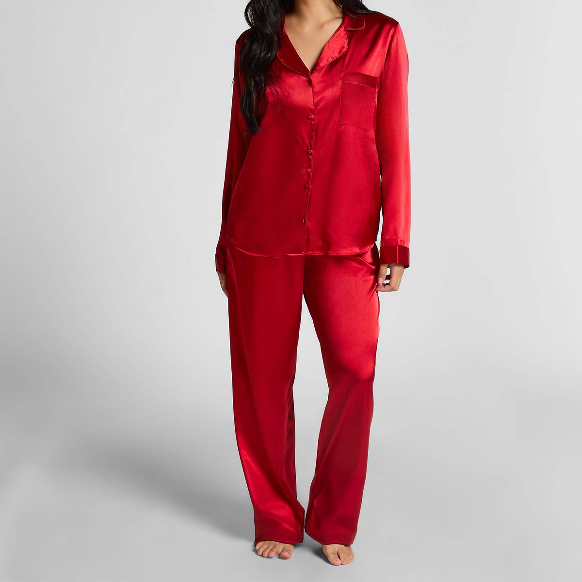 Hunkemöller pyjamas, rød - 302699 - CHILI PEPPER - Chili Pepper