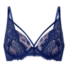 Hunkemöller Lou BH med bøjle, blå - 303233 - TWILIGHT BLUE - Twilight Blue